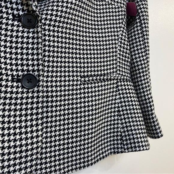 BANANA REPUBLIC jacket blazer houndstooth black white - Picture 3 of 5